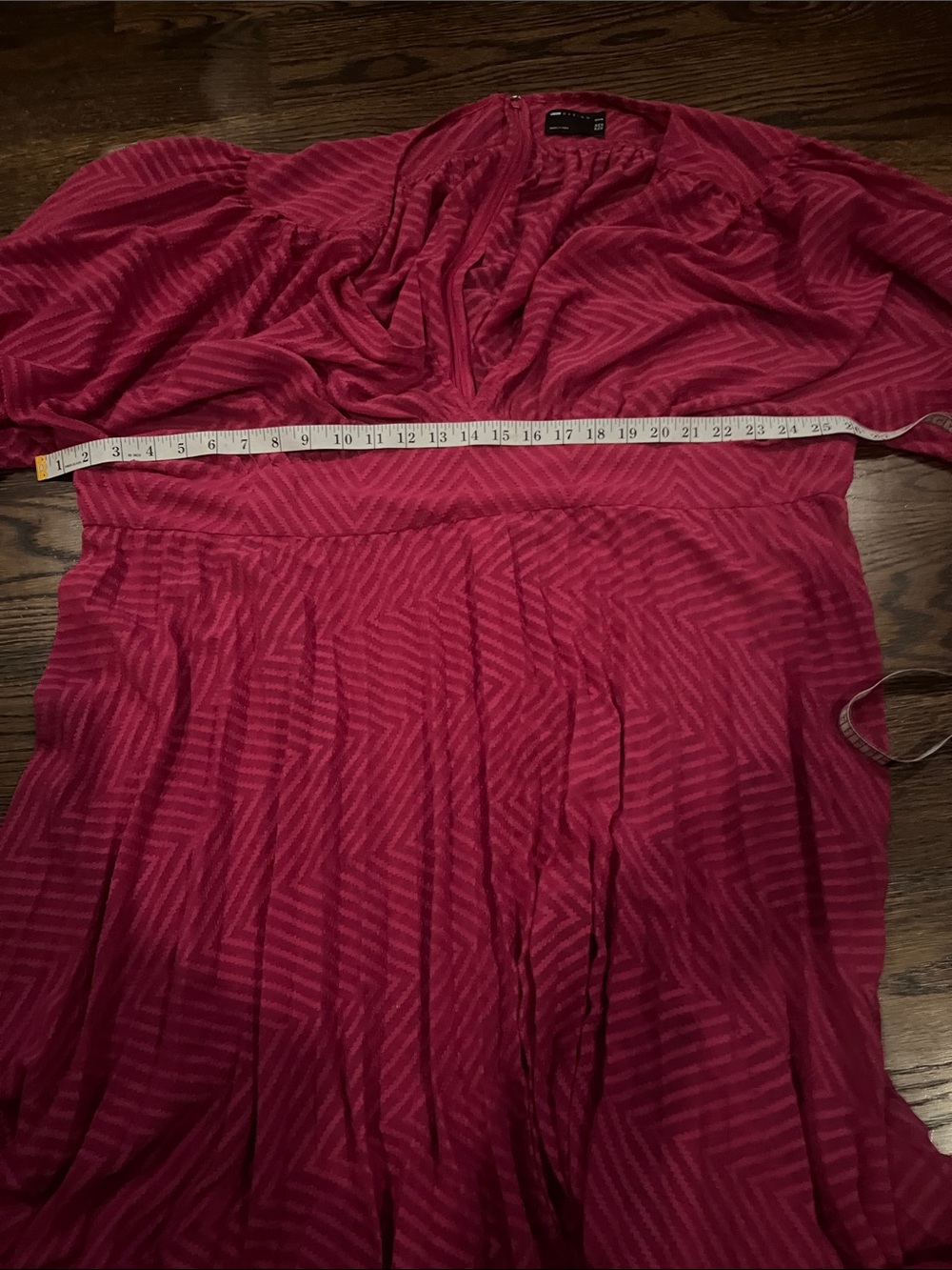 ASOS Curve Pink Zigzag Fit-and-Flare Dress